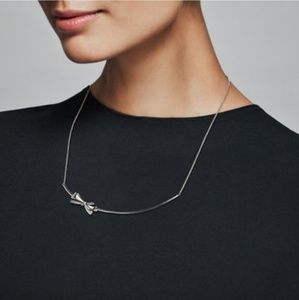 🔥🔥PANDORA BRILLIANT BOW NECKLACE CLEAR❣️❣️
